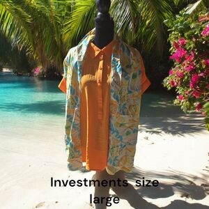 Vibrant Investments Tropical Blouse – Size Large